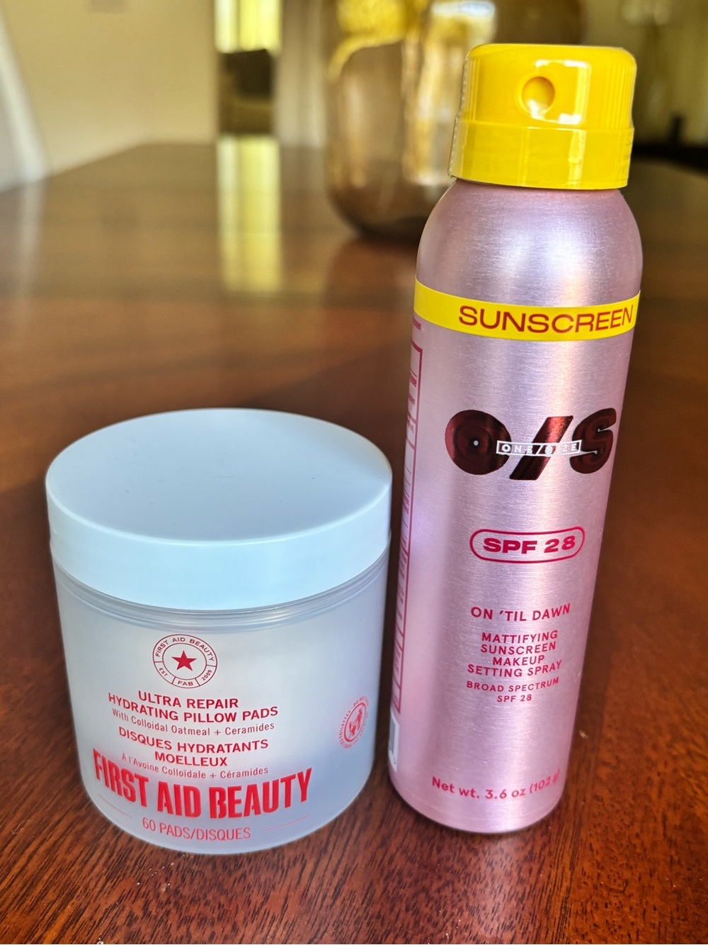 First Beauty Ultra Repair Hydrating Pillow Pads and One Size Sunscreen
